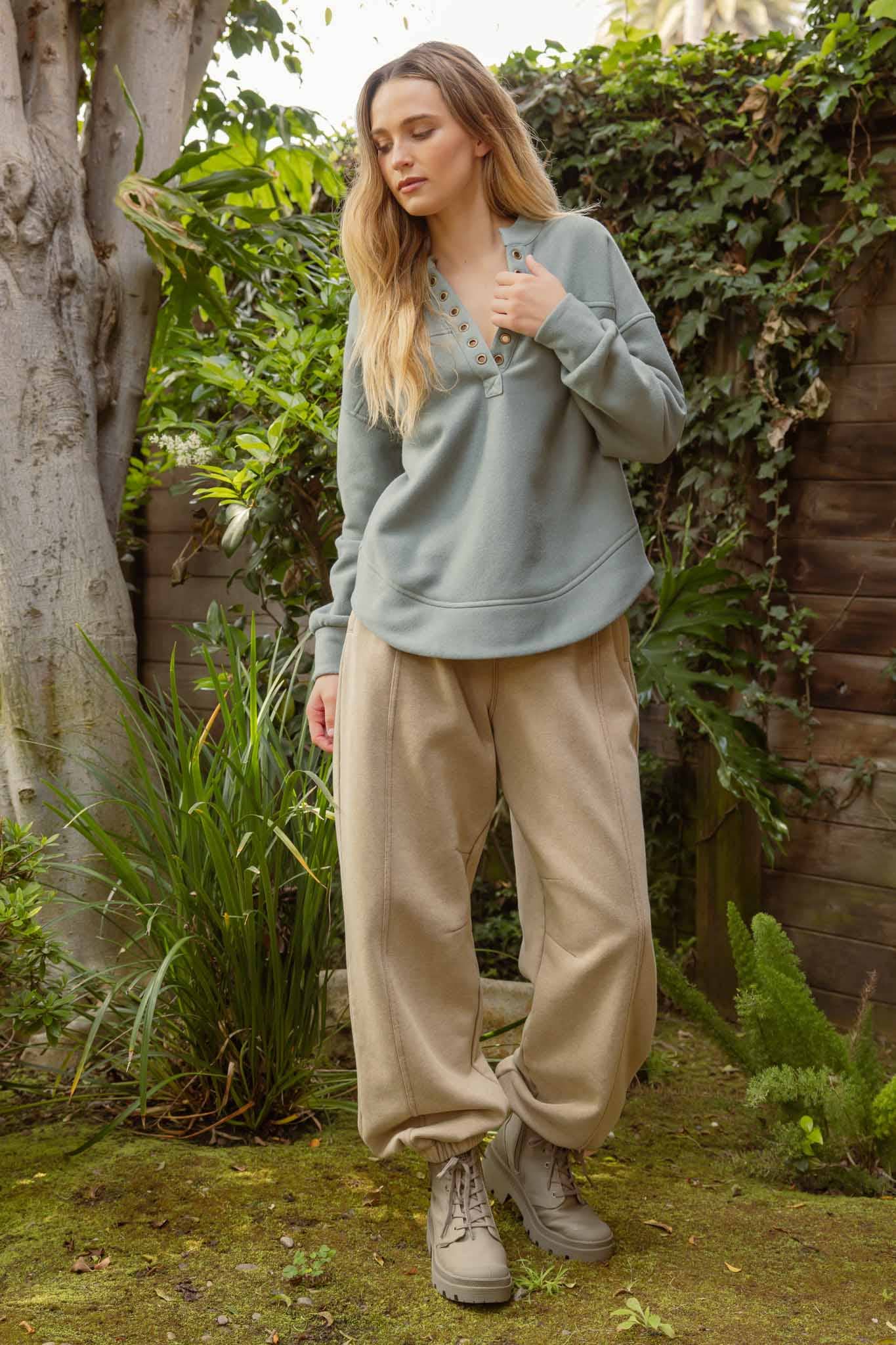 Sanka Spliced Grommet Top