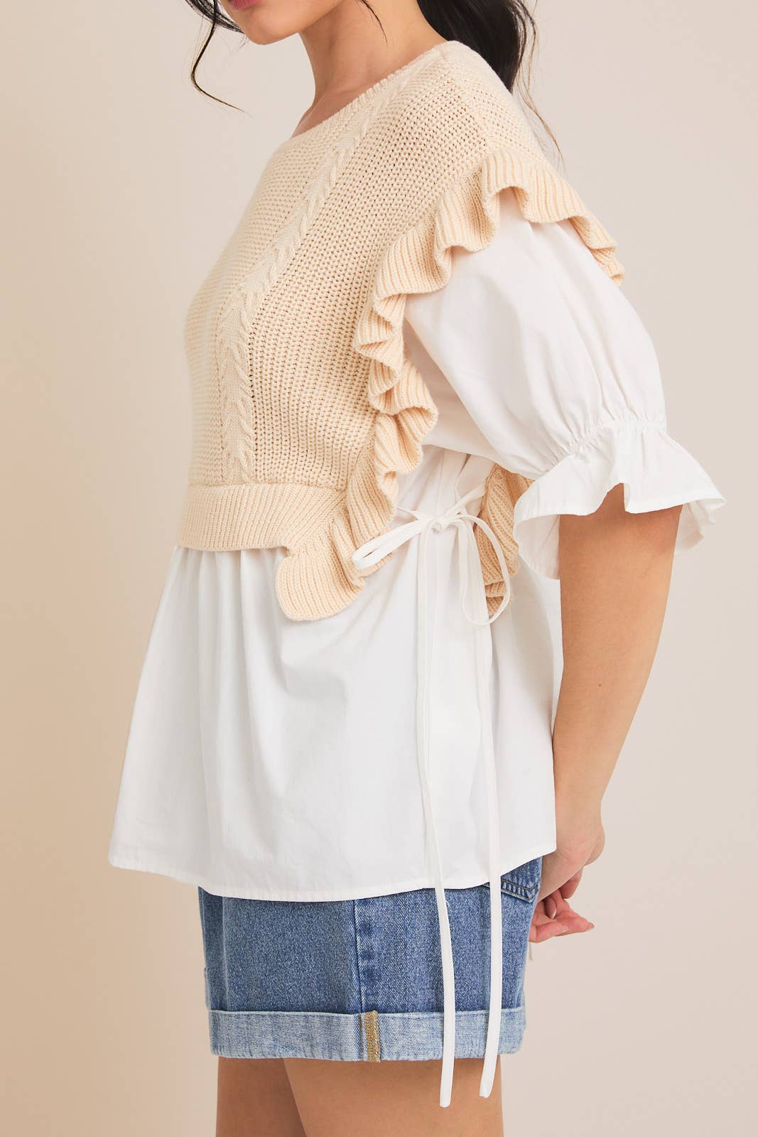 Rory Mixed Knit Top