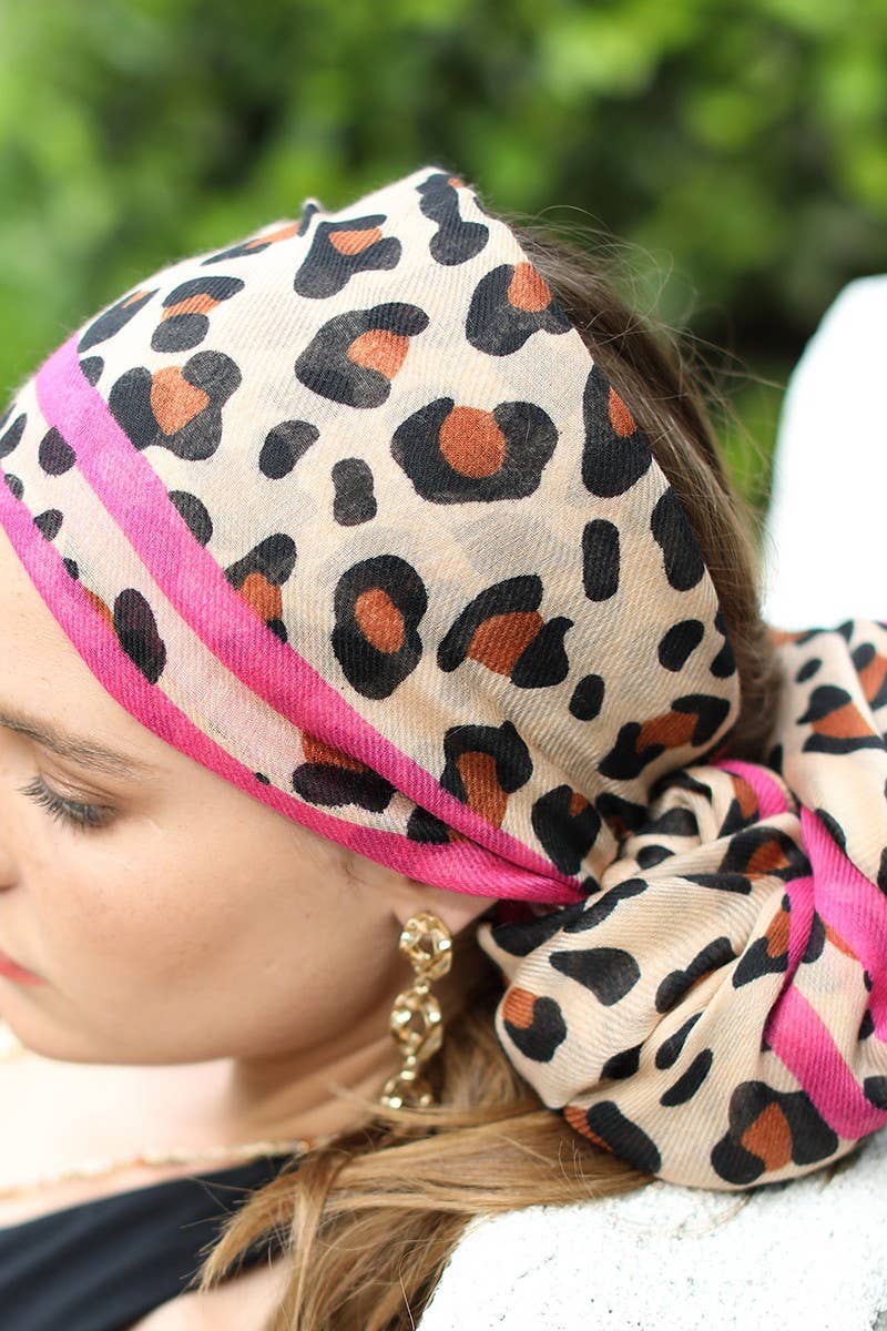 Renny Leopard Print Scarf