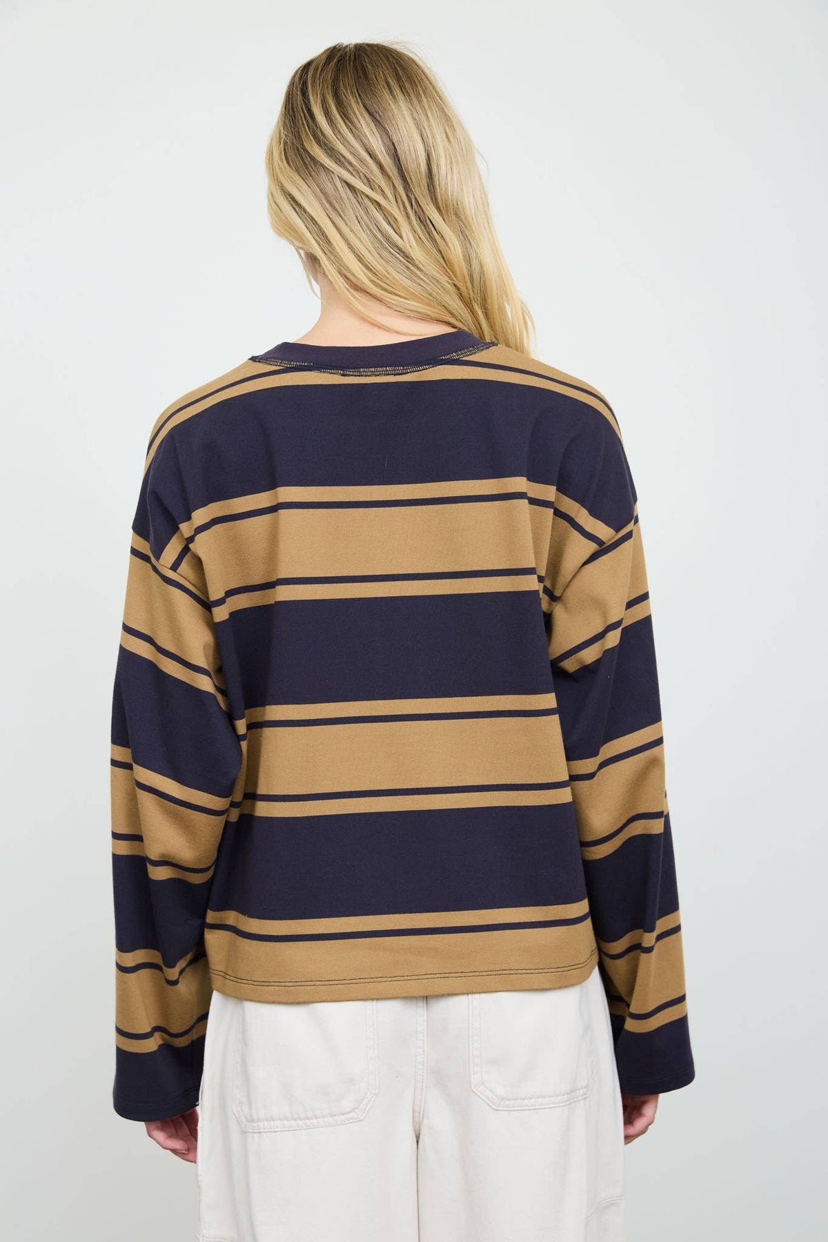 Roden Stripe Crew Knit Sweatshirt PREORDER