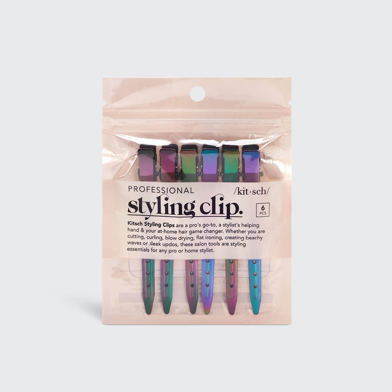 KITSCH Styling Hair Clips 6pc - Iridescent