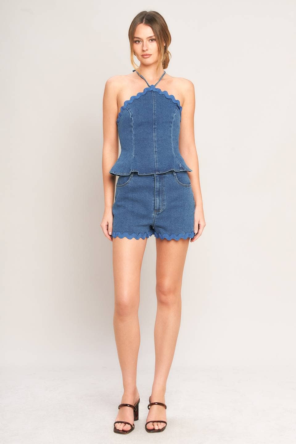 Hence Denim Halter Tank Top