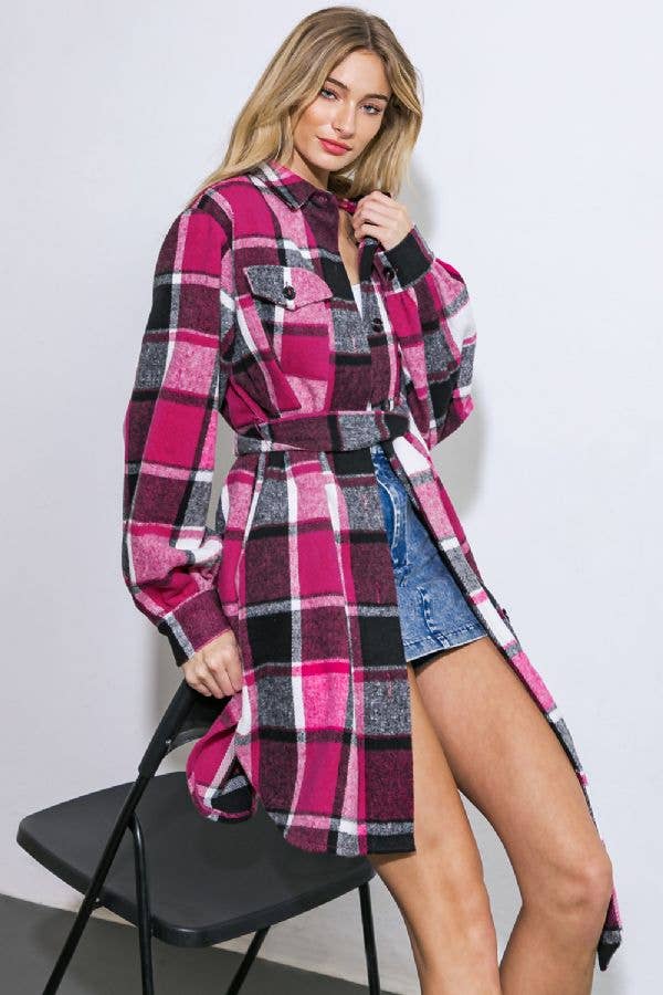 Keaghan Plaid Tie Jacket