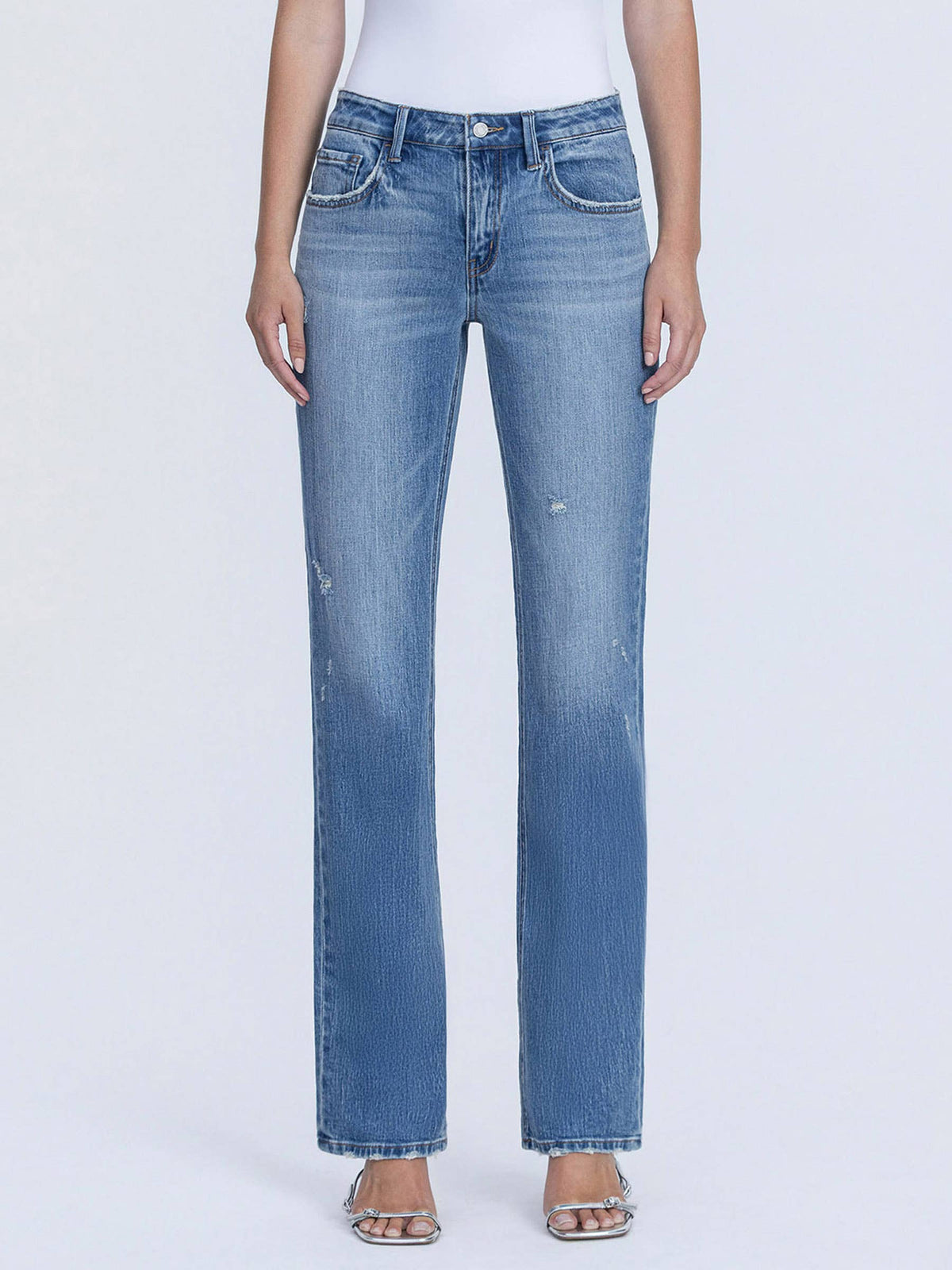 Vervet Dea Innovative Mid Rise Straight Jeans