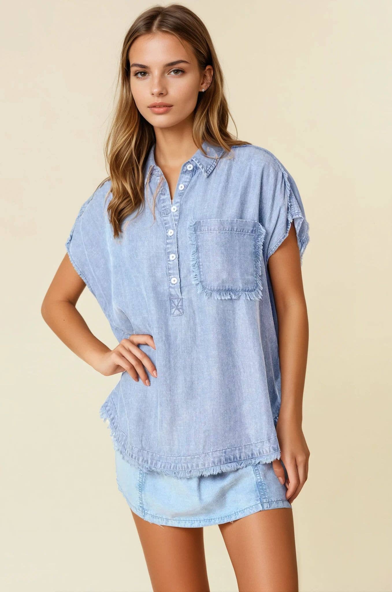 Tristan Tencel Dolman Top