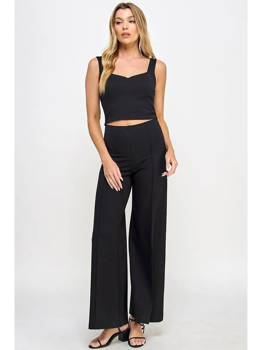 Margaret Wide Leg Ponte Pant
