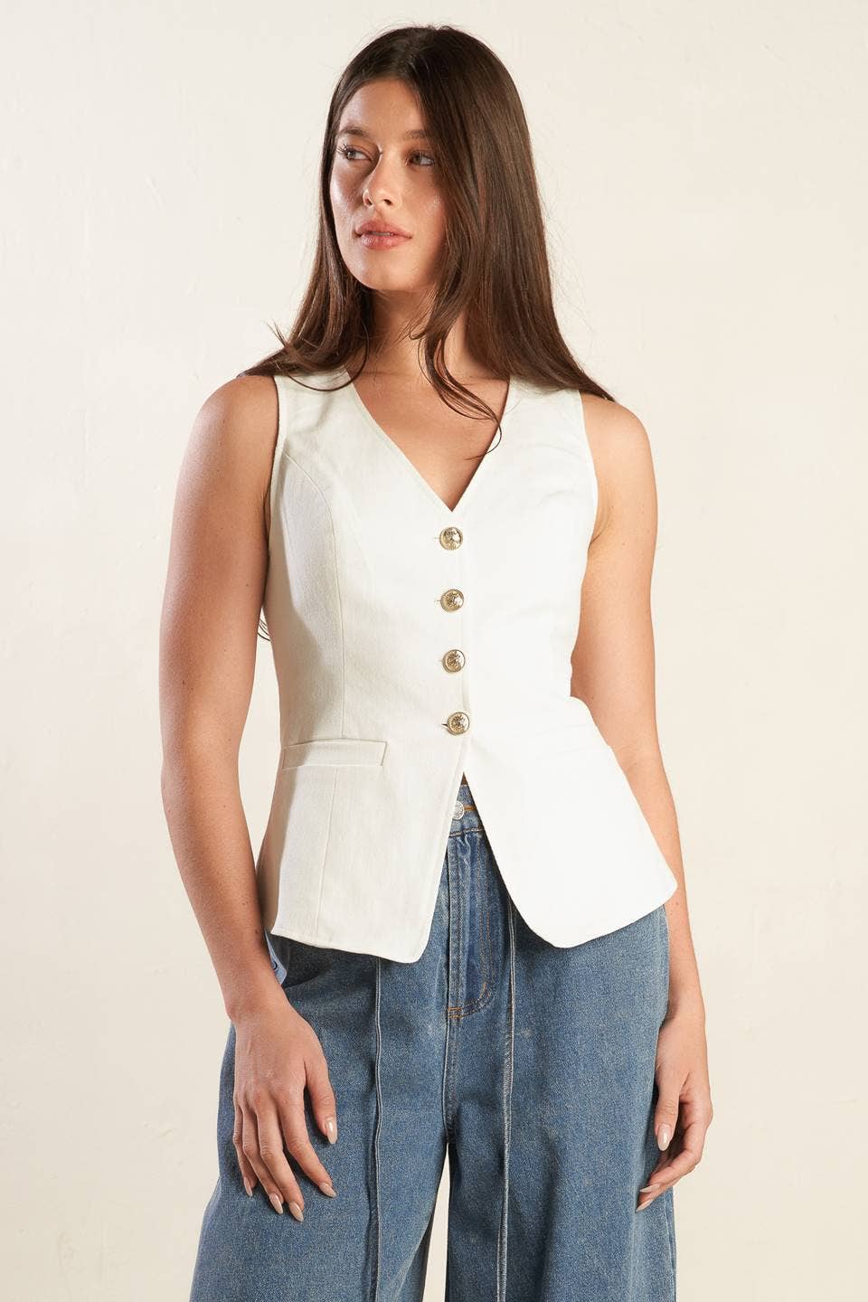 Stayre White Vest
