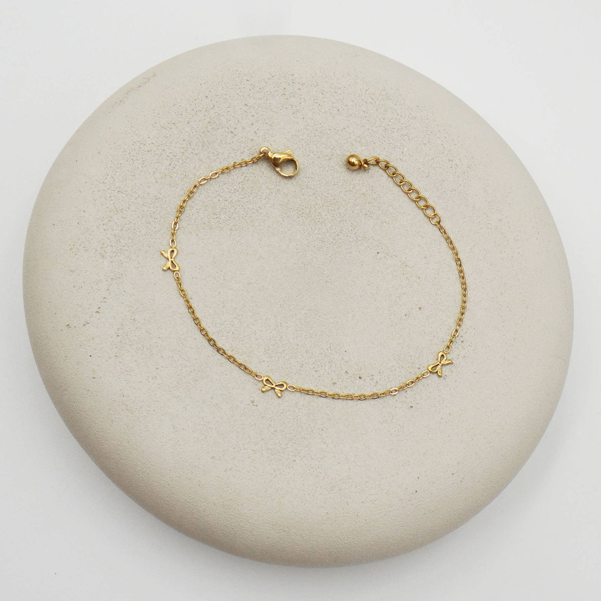Drex 14K Gold Stainless Steel Bow Chain Bracelet