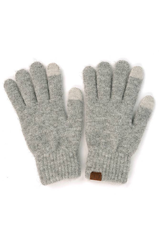 C.C Heather Knit Plain Gloves (4 Colors!)