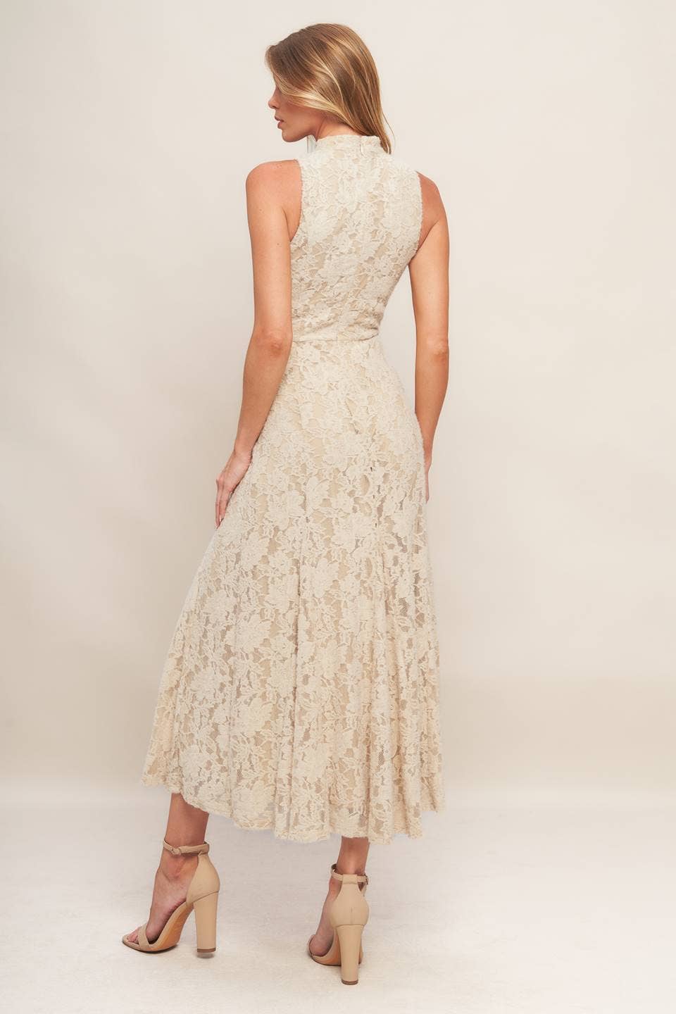 Tabor Lace Mock Midi Dress FINAL SALE