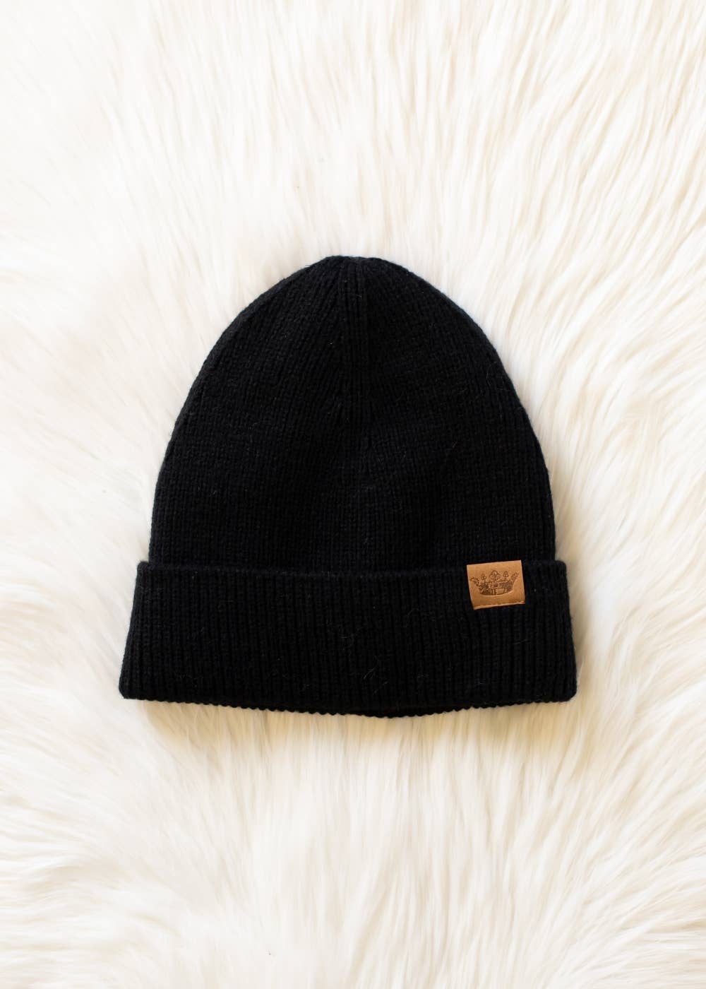 Warren Black Knit Beanie