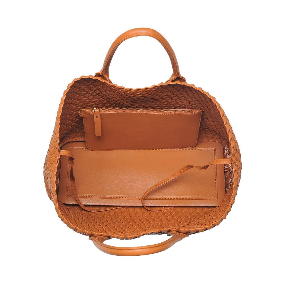 Ithaca Woven Vegan Leather Tote (3 Colors!)