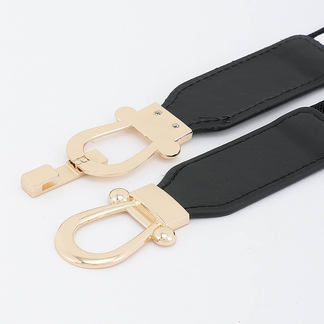 Vincent Horsebit Link Stretch Waist Belt