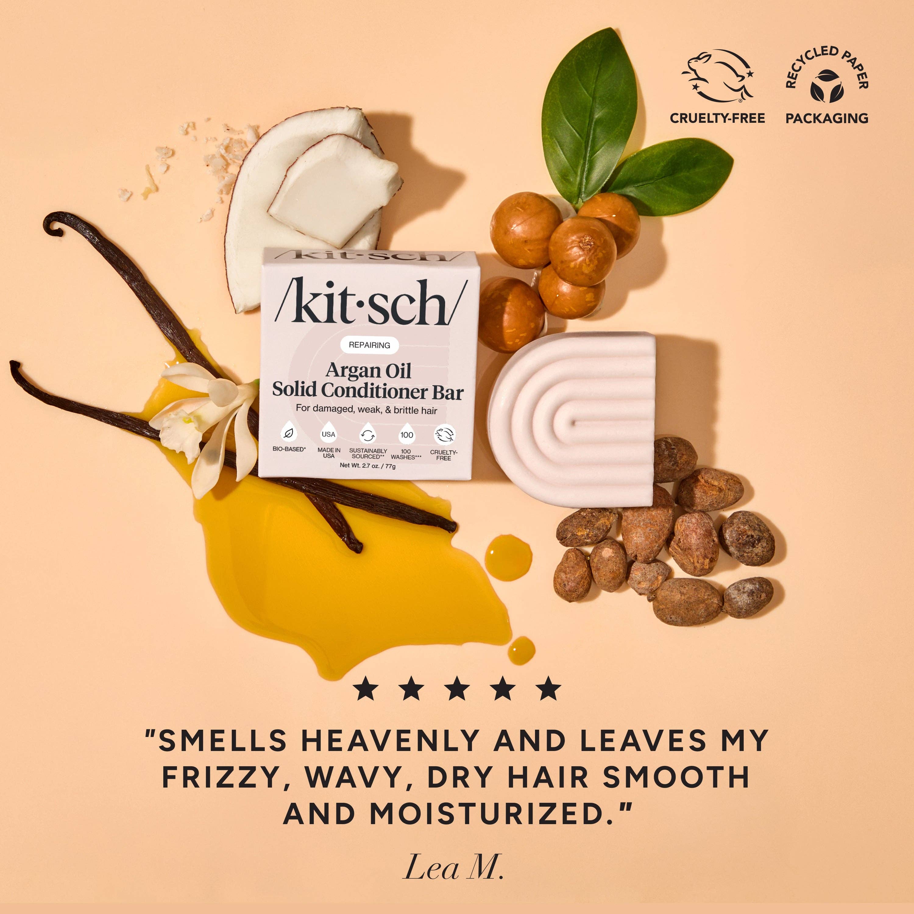 KITSCH Repairing Argan Oil Shampoo & Conditioner Bar Combo