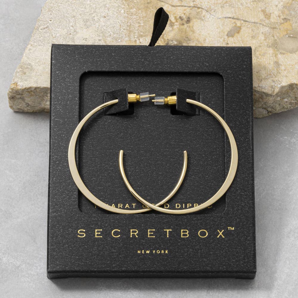 Serla Thin Wire Large Round Hoop Earrings