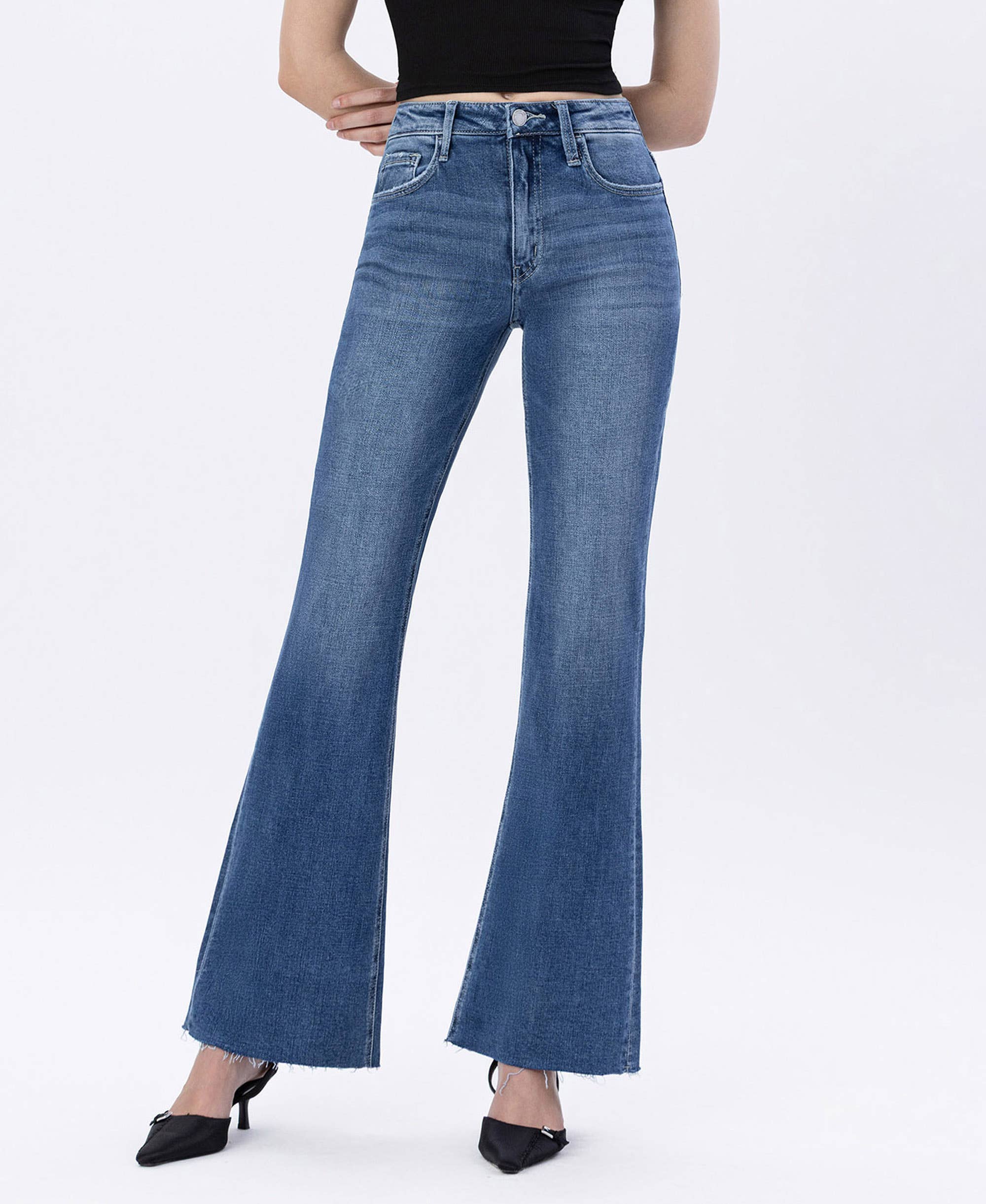 Vervet Toya High Rise Relaxed Flare Jeans