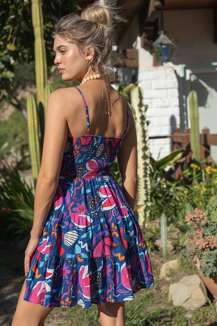 Barton Printed Cut Out Mini Dress