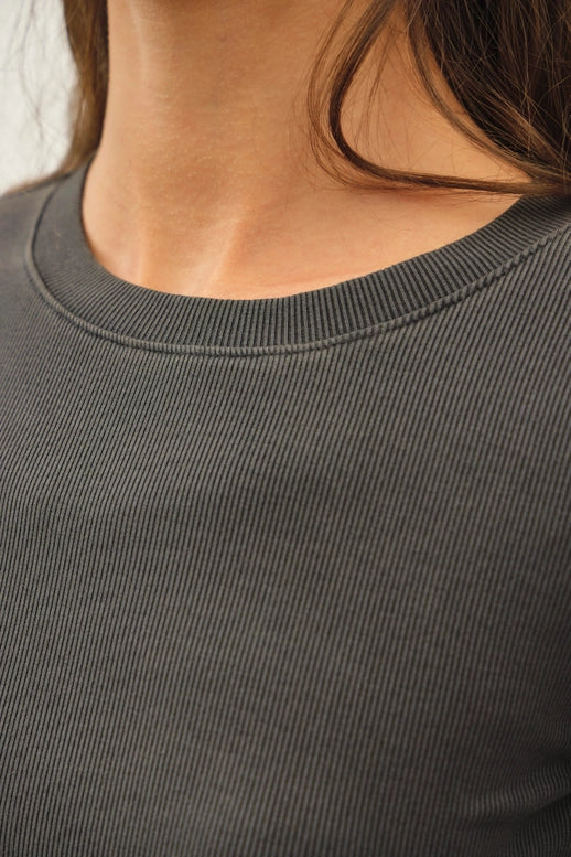 Hoffman Ribbed Crewneck Long Sleeve Top
