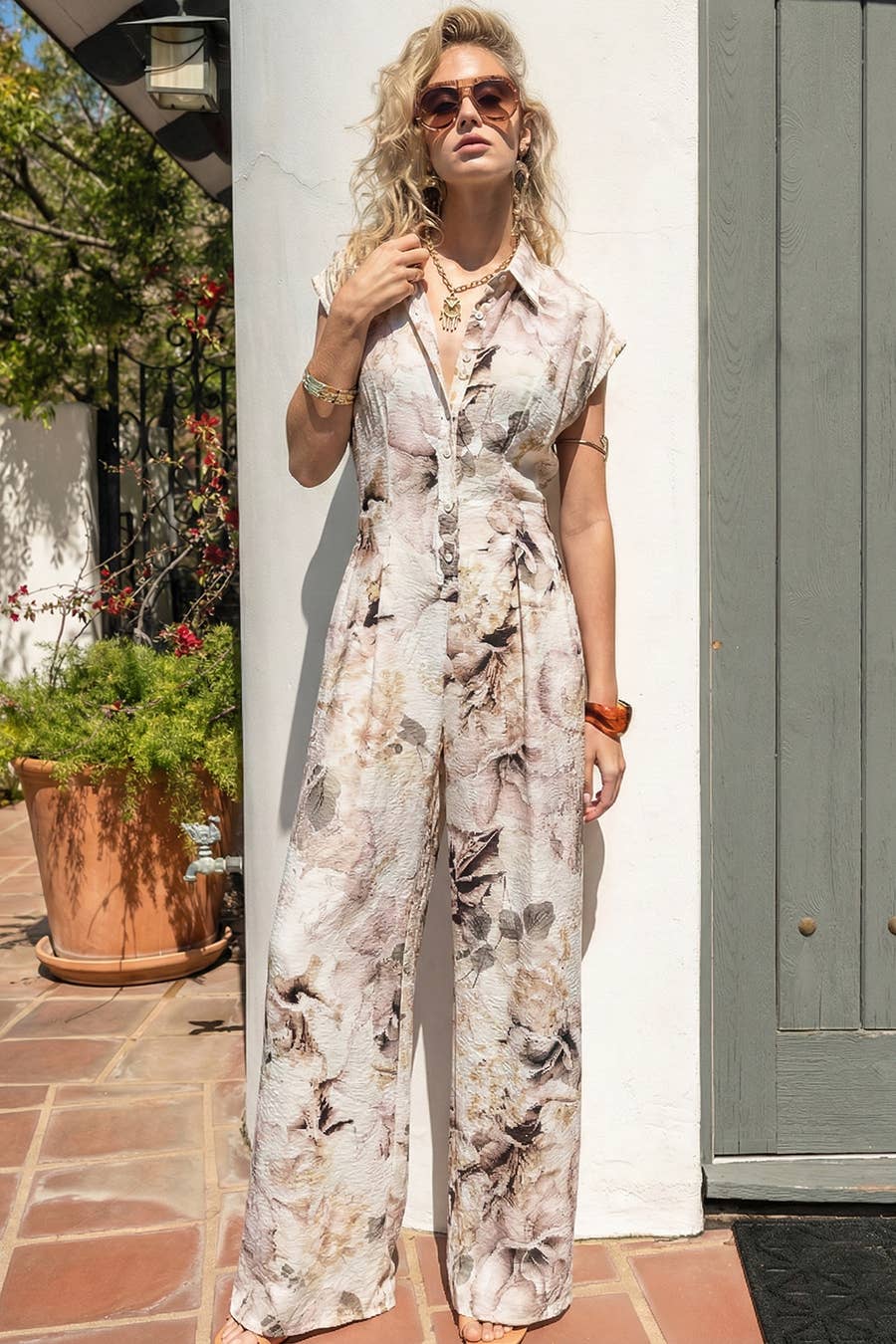 Dullie Printed Cut Out Jumpsuit PREORDER