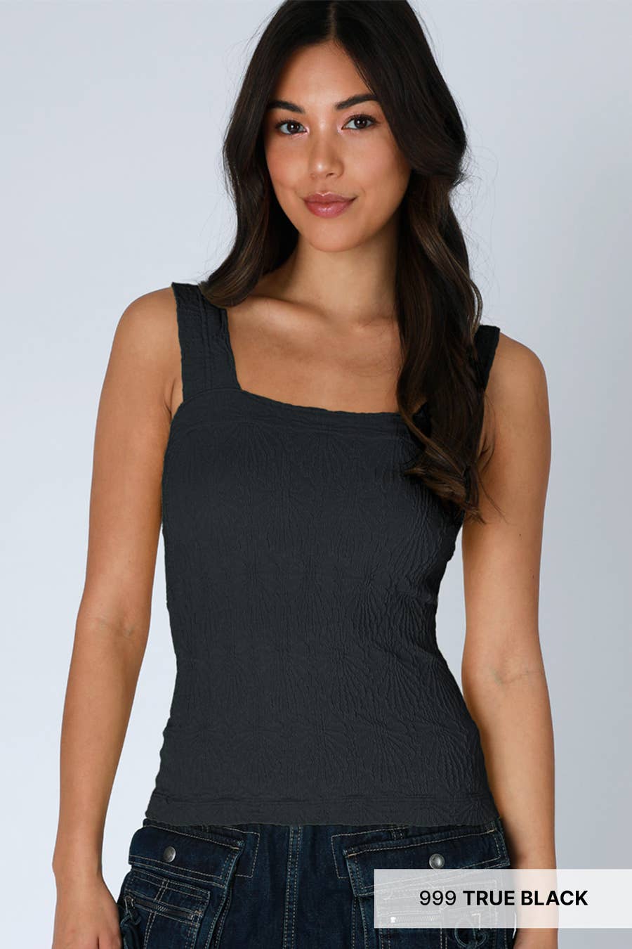 NIKIBIKI Lace Textured Square Top (2 Colors!)