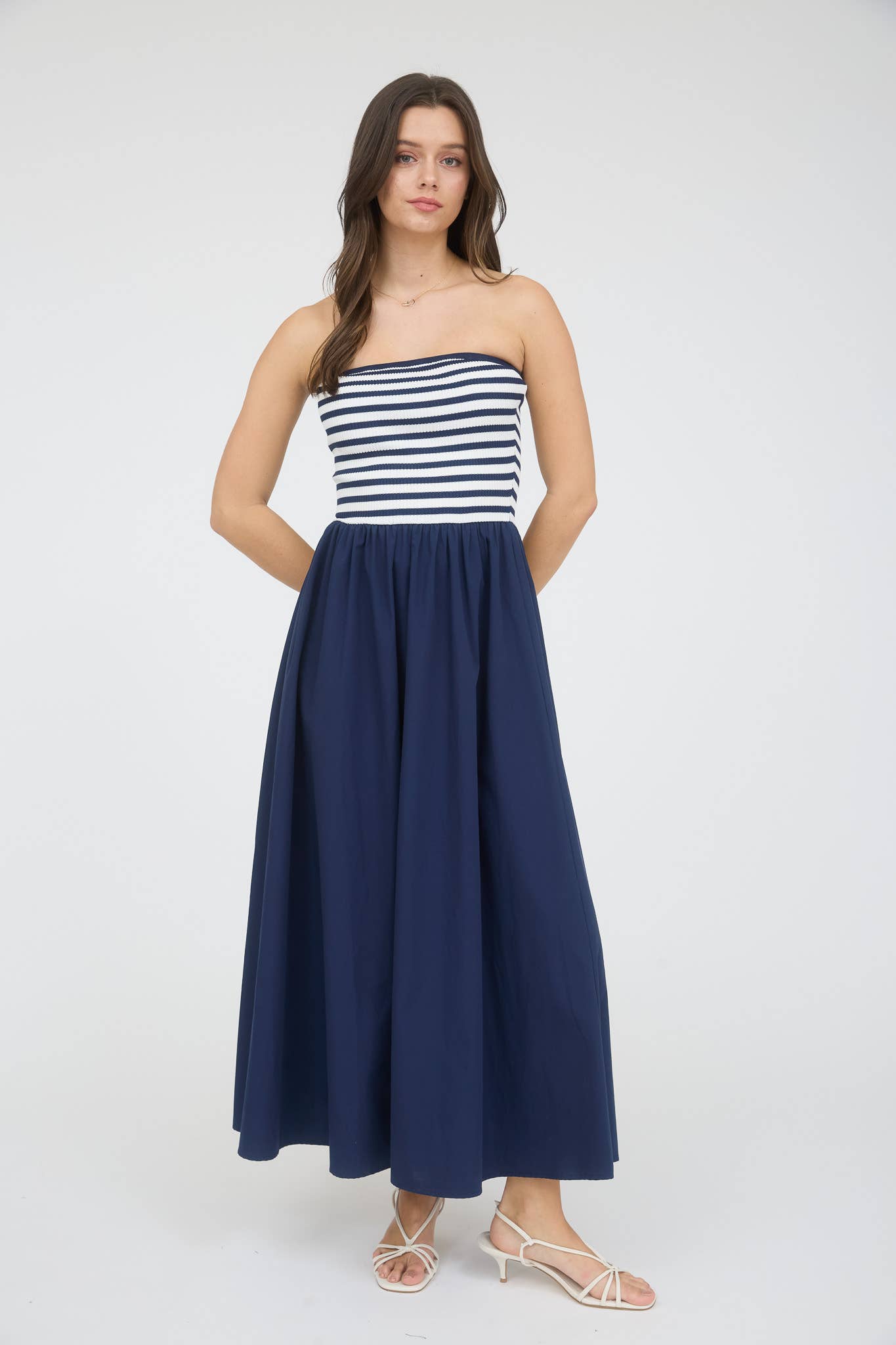 Yara Stripe Midi Dress