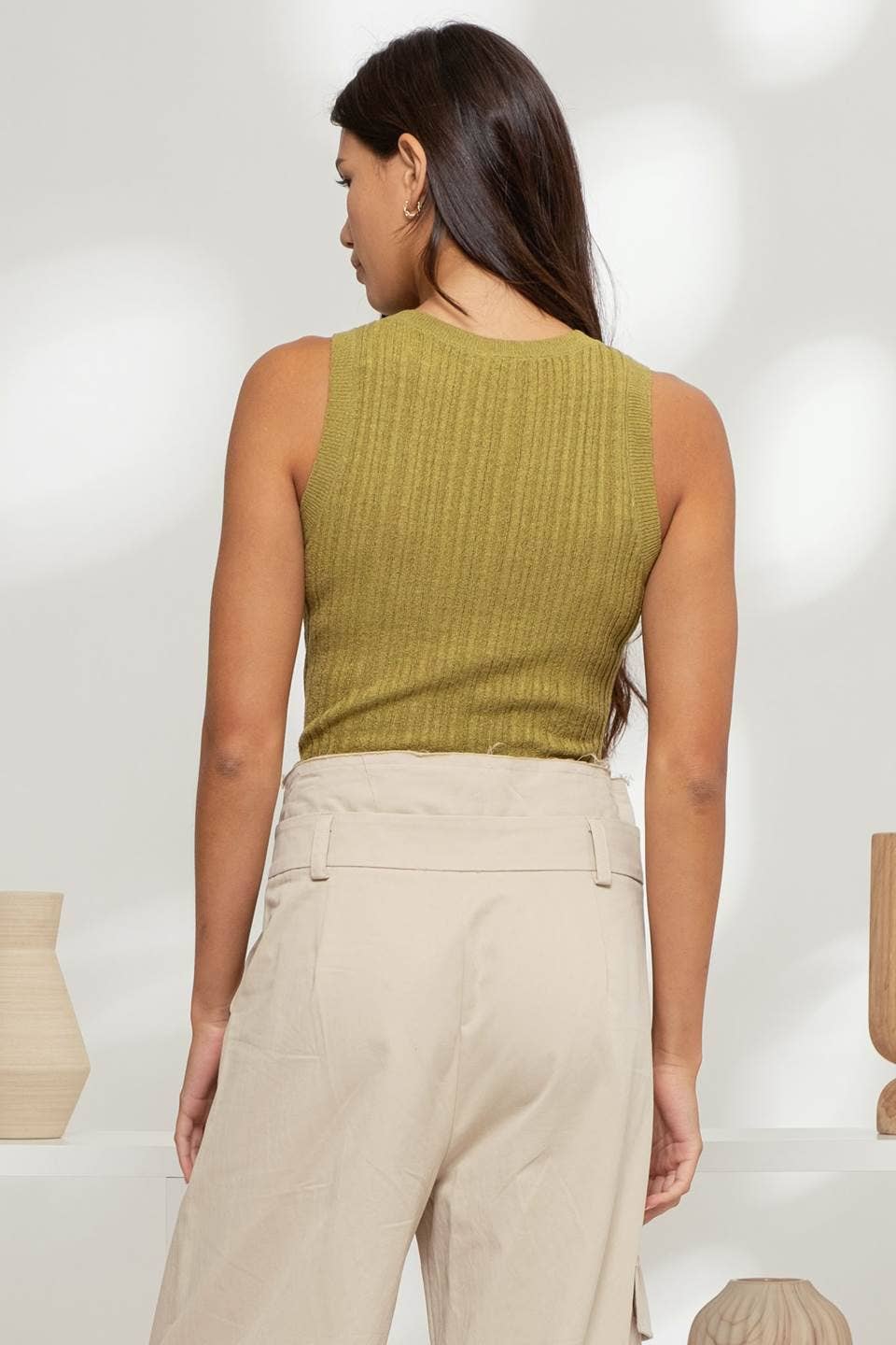 Sonnie Knit Olive Tank