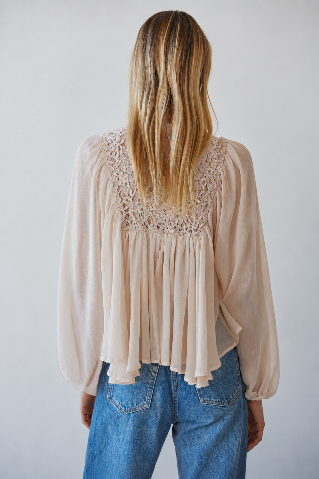 Creighton Floral Lace Mock Top