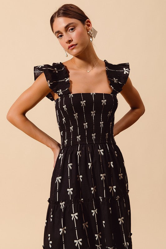 Stein Bow Midi Dress
