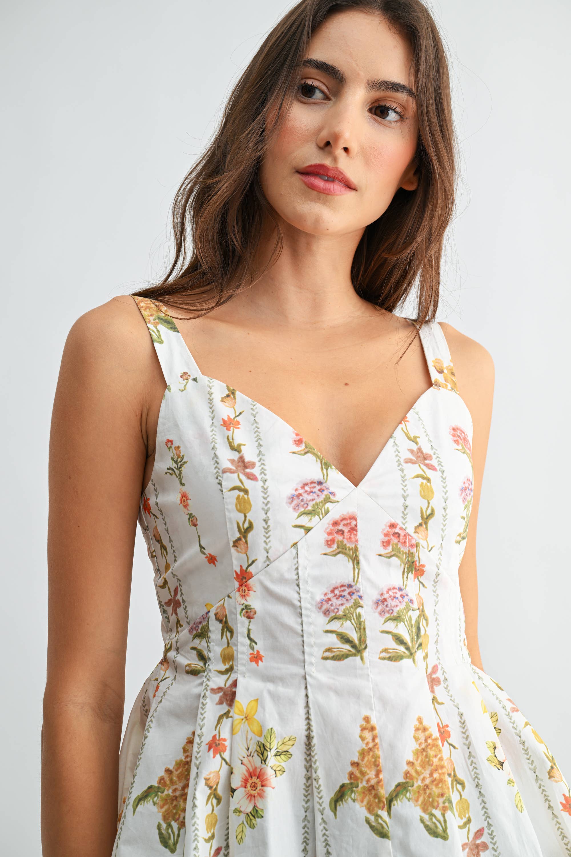 Salome Floral Print Peplum Top PREORDER