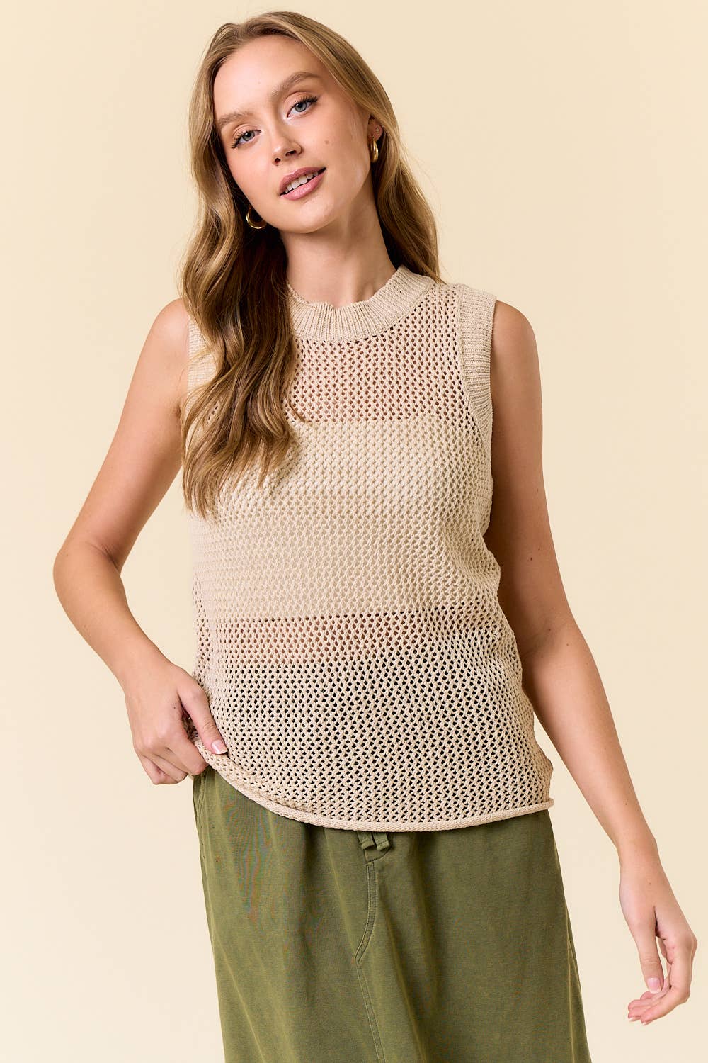 Tillie Fishnet Sweater Tank