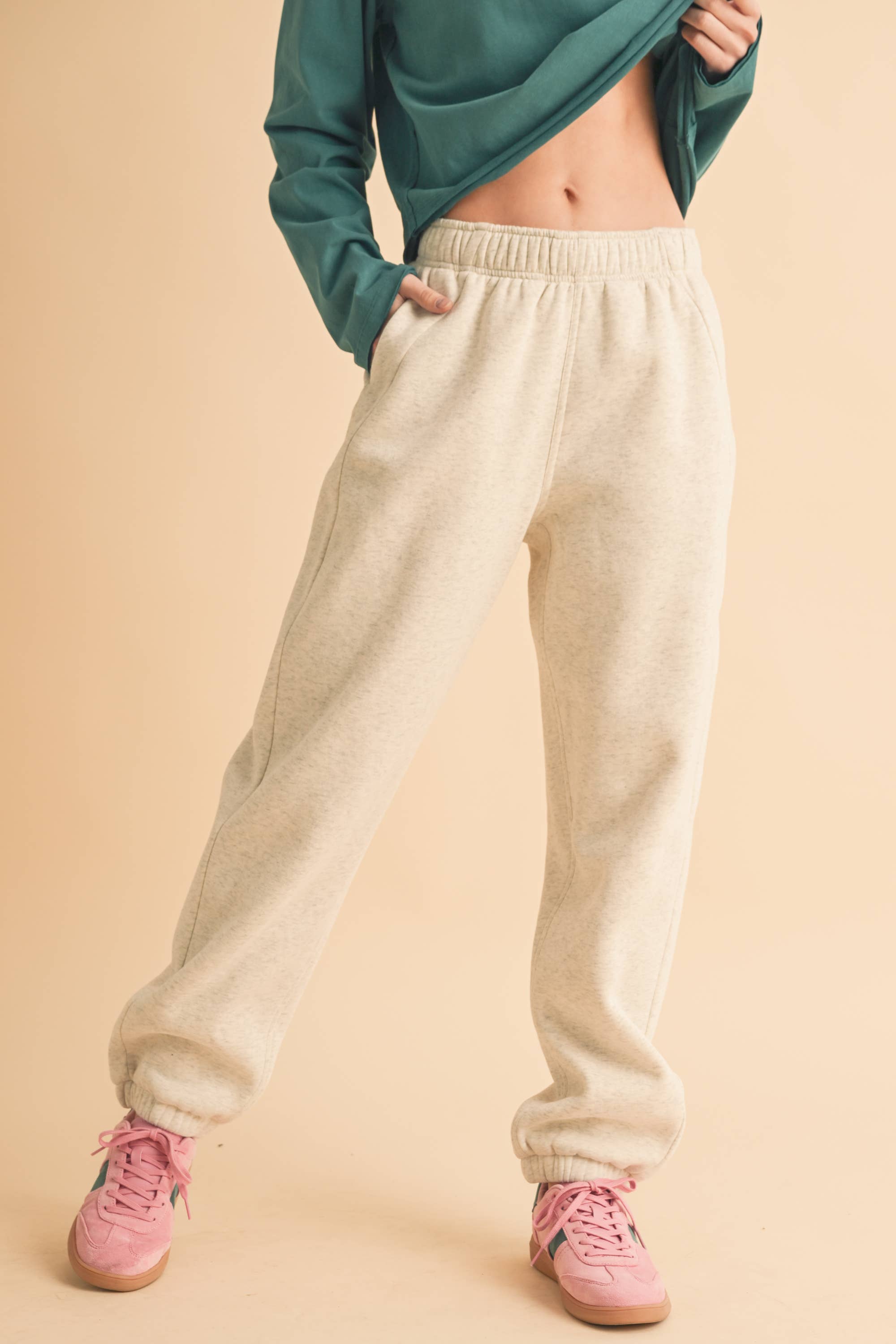 Rani Heather Grey Jogger Pants