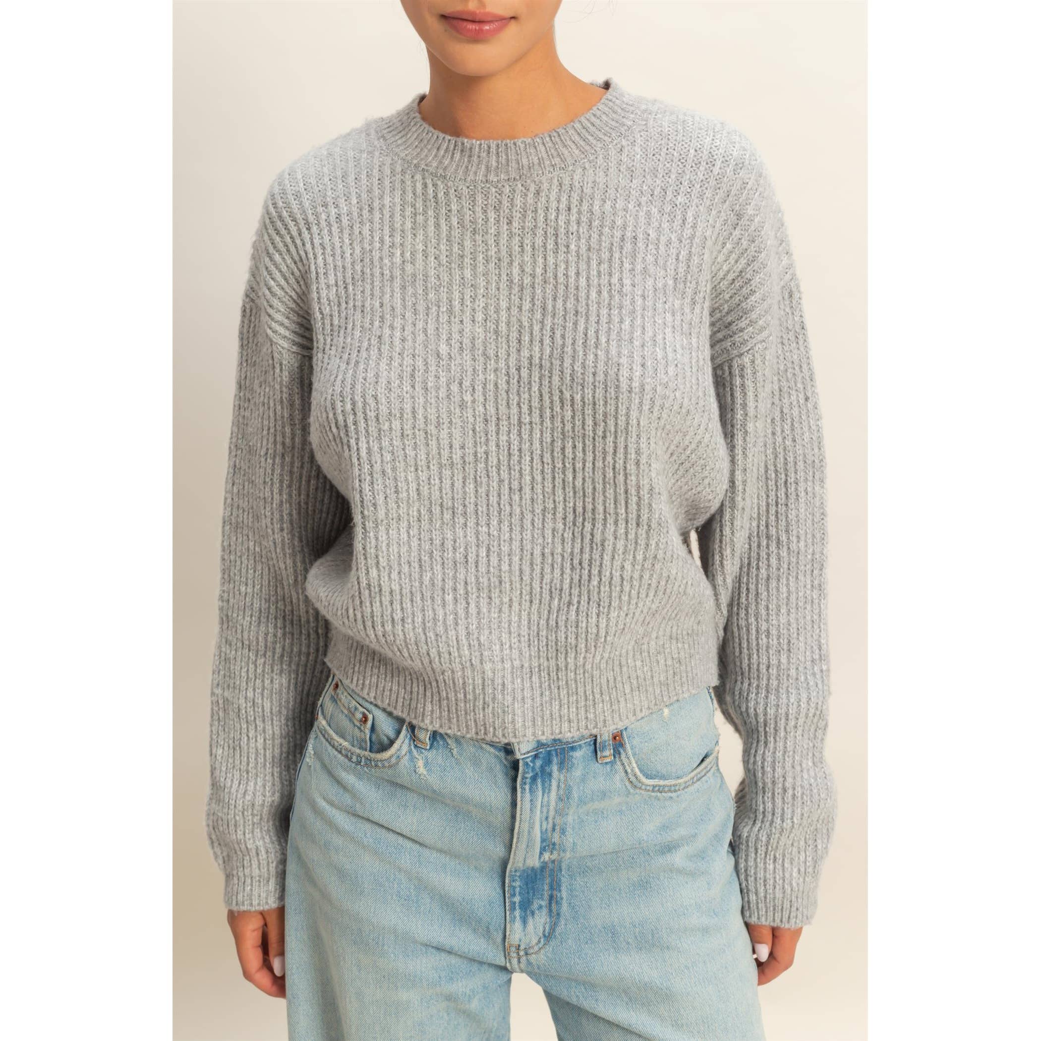Herbie Ribbed Crew Neck Sweater