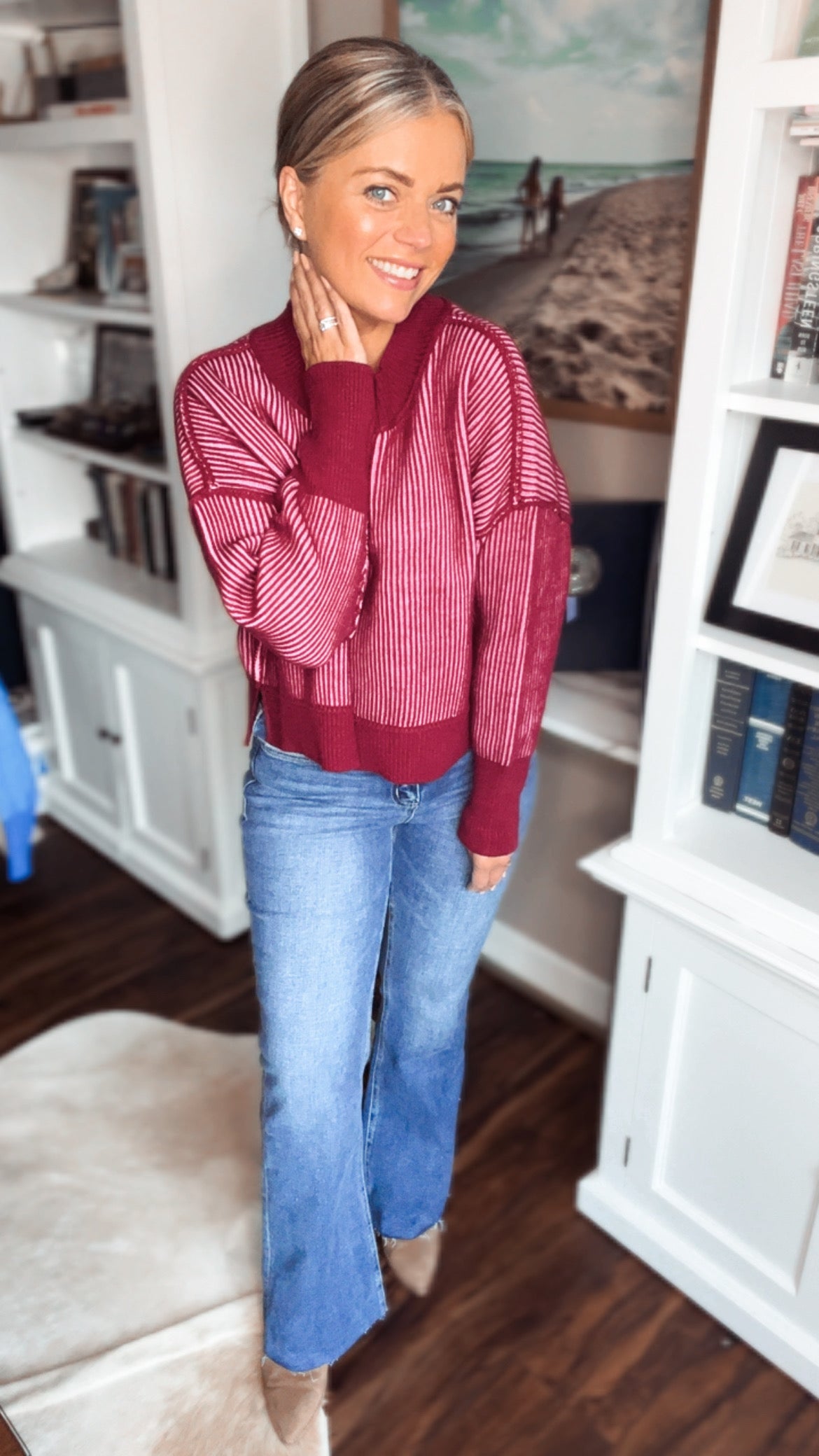 Halina Two Tone Sweater