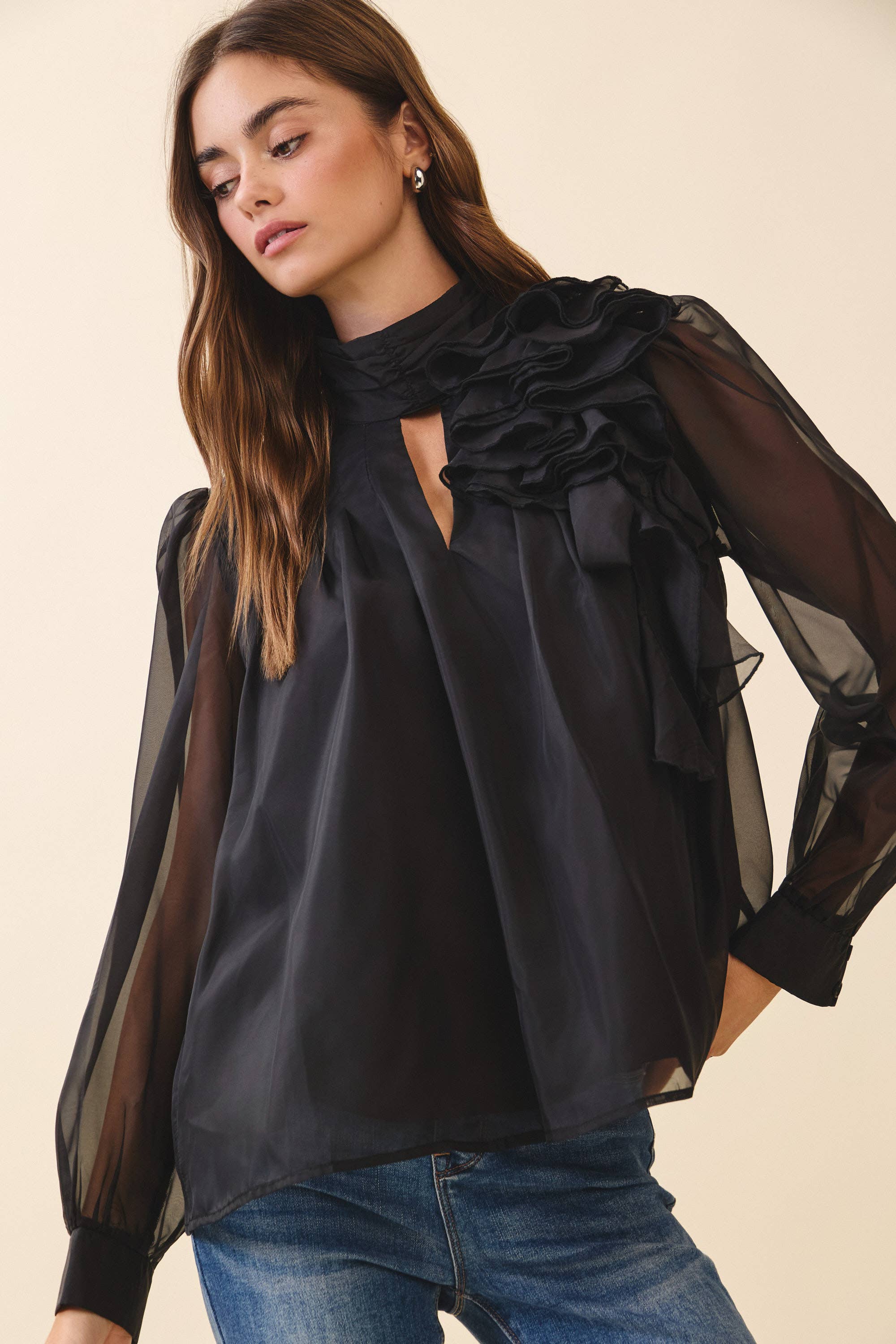 Heather Organza Blouse
