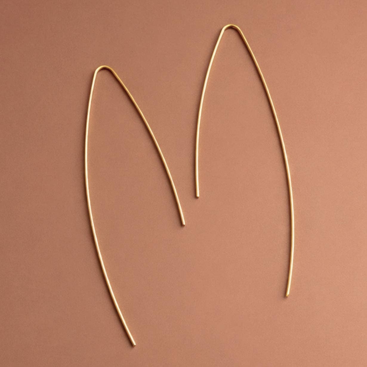 Arla 18K Gold  Long Threader Earrings