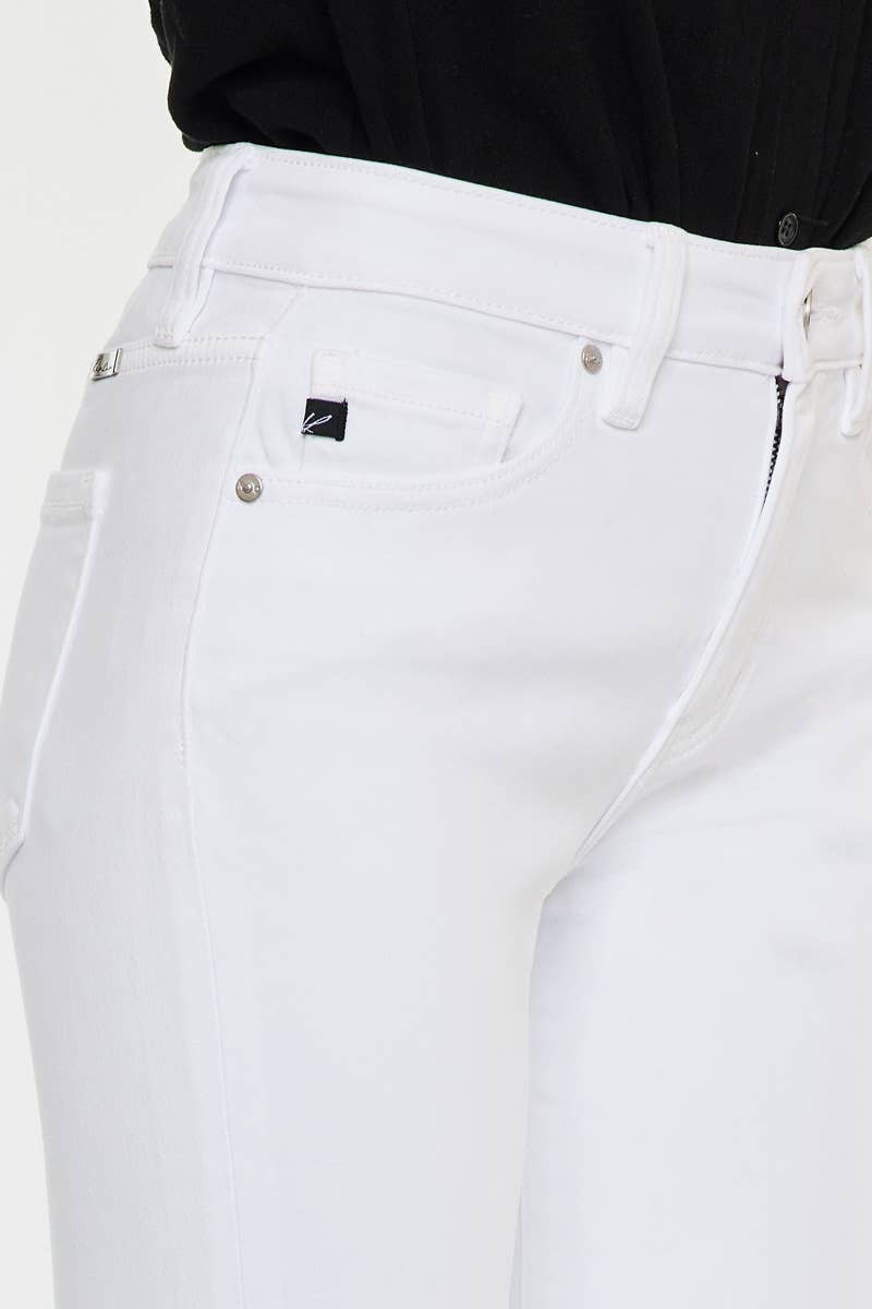 KANCAN Korina High Rise White Flare Jeans