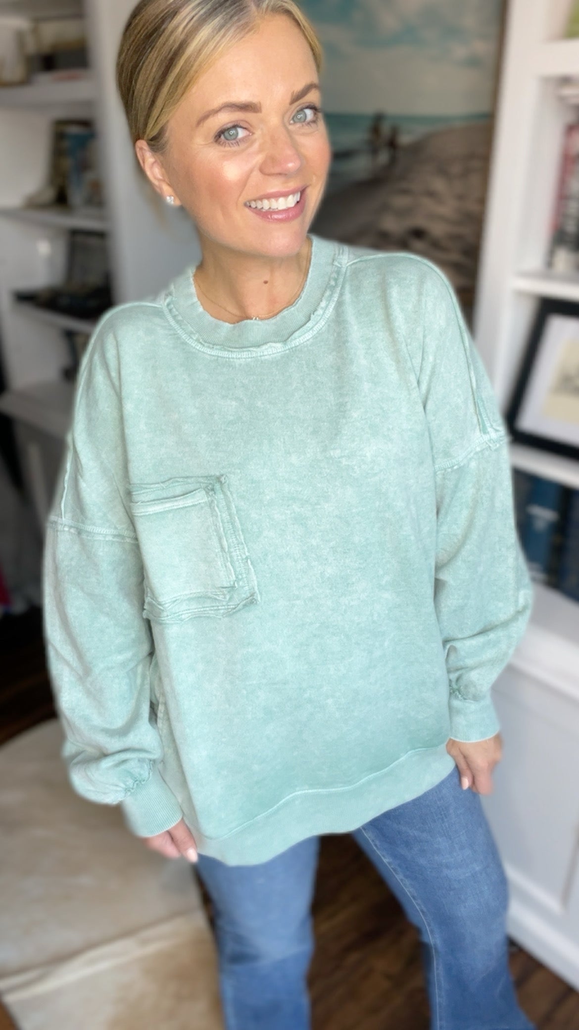 Helena Terry Pocket Top