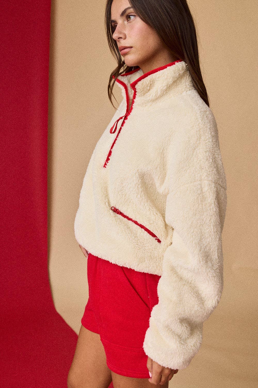 Joy Half Zip Pullover Top