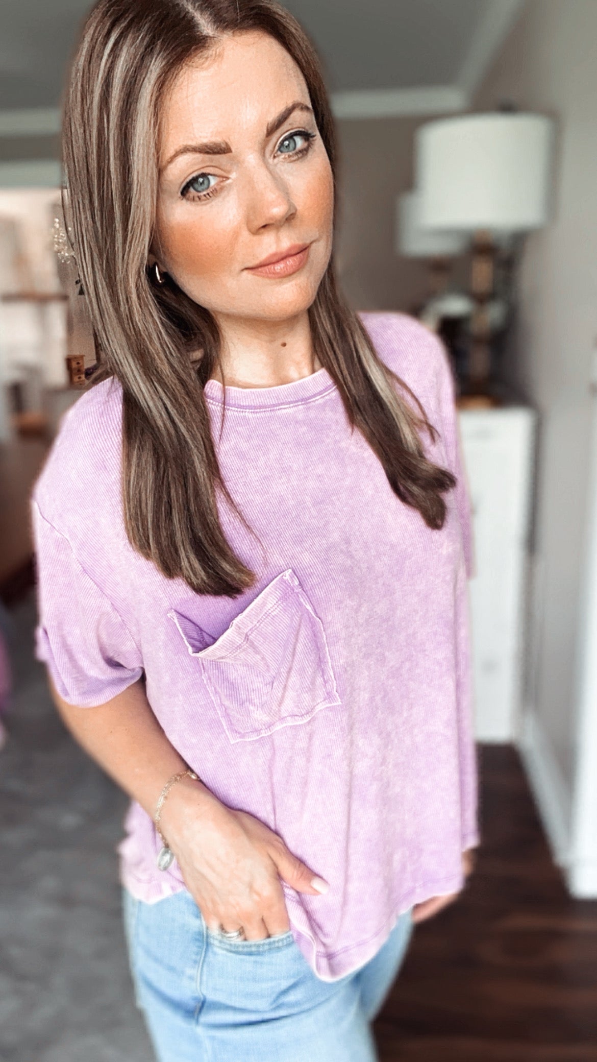 Jollie Washed Short Sleeve Top DEAL OF THE WEEK!