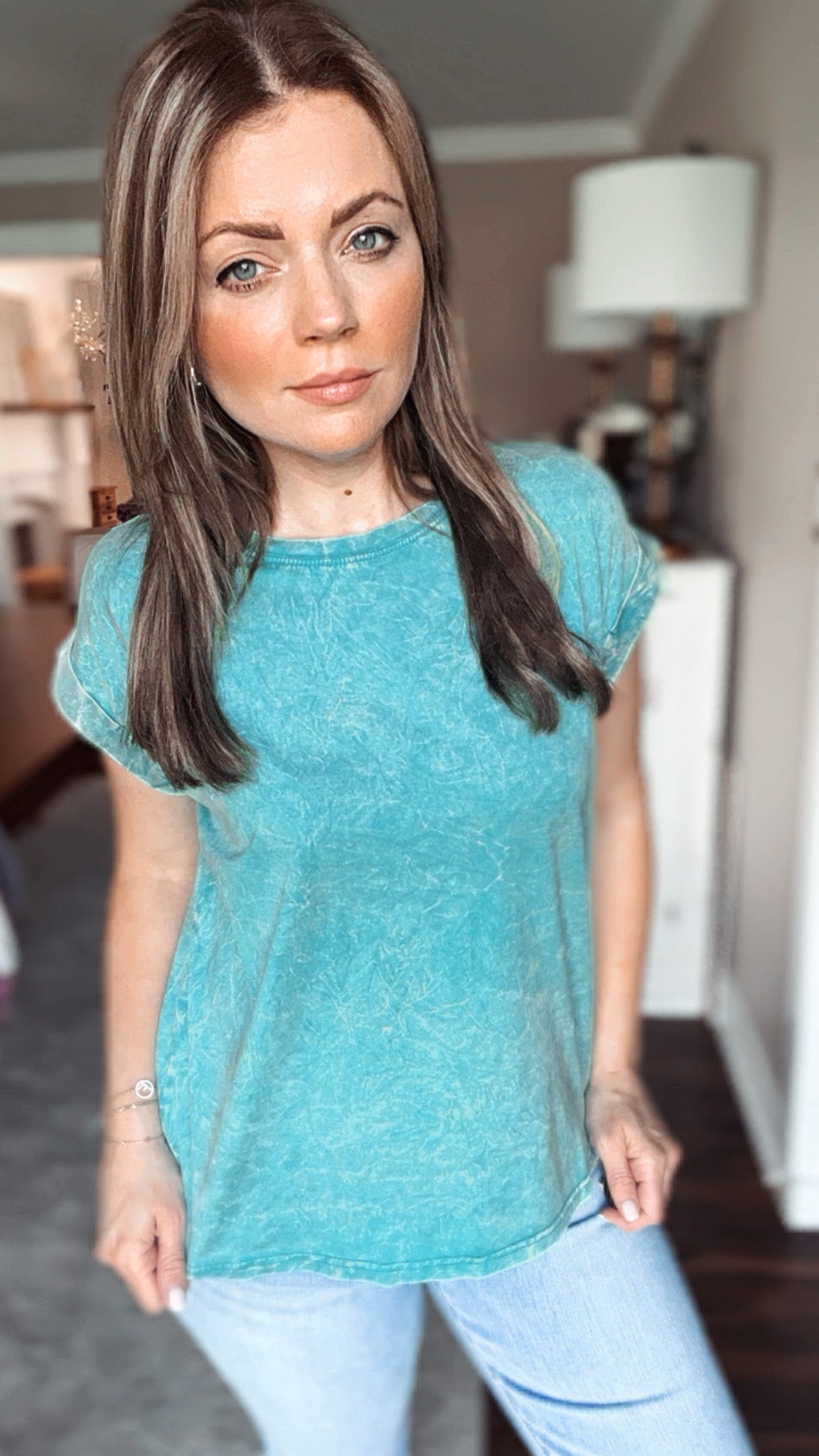 Josie Crinkle Short Sleeve Tee