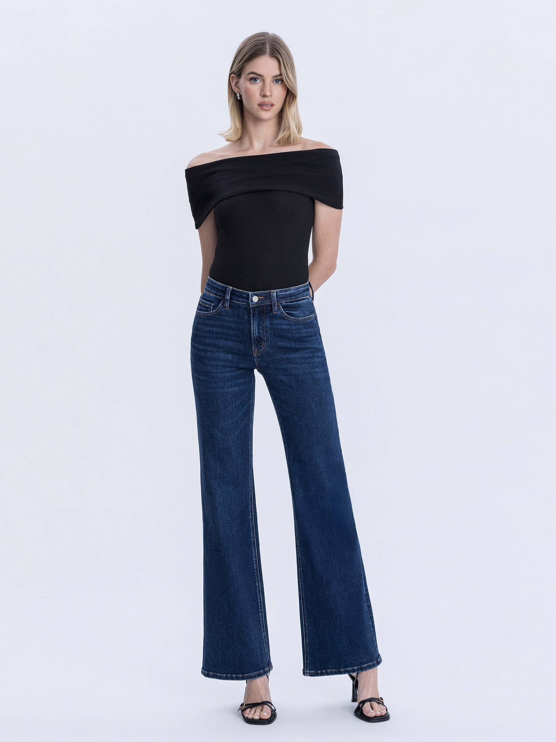 Vervet Lingering High Rise Dark Wash Vintage Flare Jeans