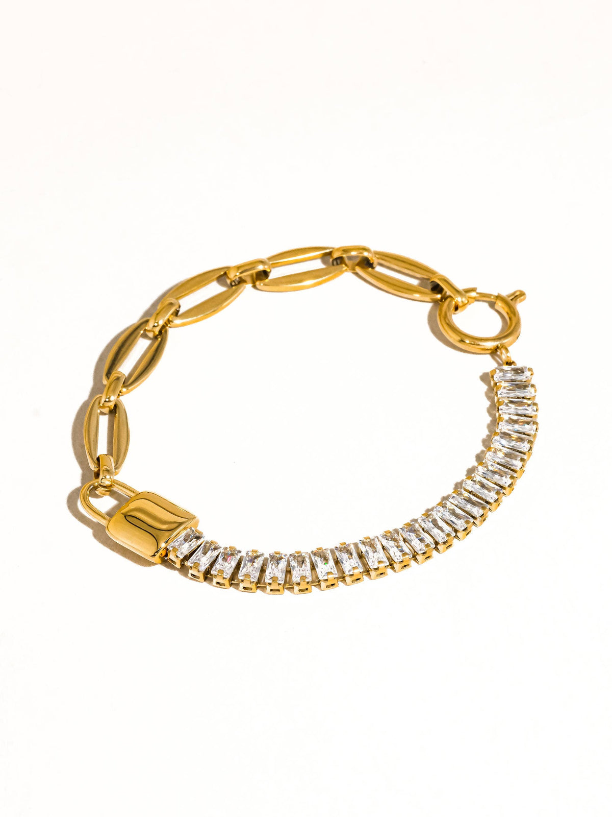 Flânerie by MAIQ Benson 18K Gold Non-Tarnish Rhinestone Chain Bracelet
