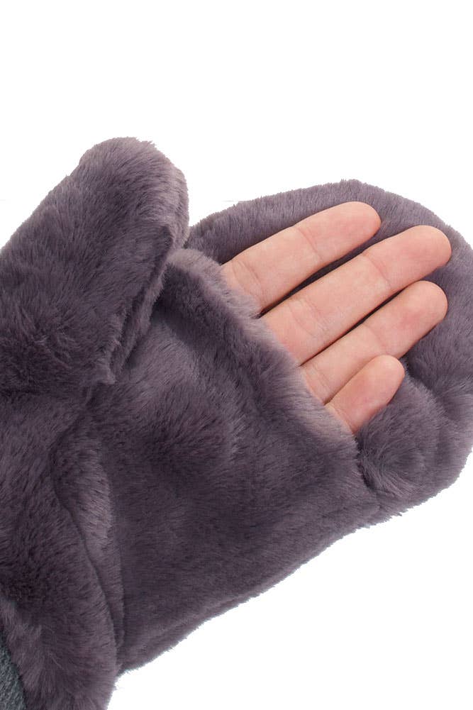 C.C Faux Fur Mittens (5 Colors!)