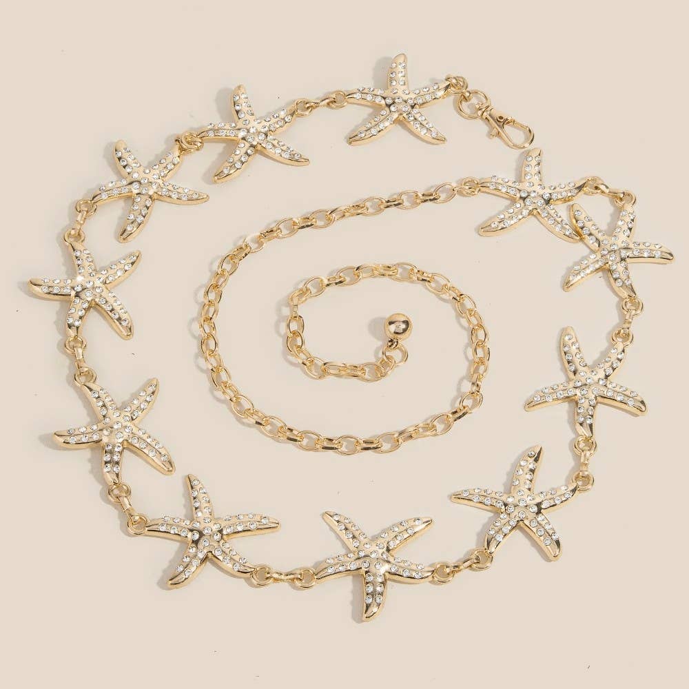 Andrew Multi Starfish Link Chain Belt