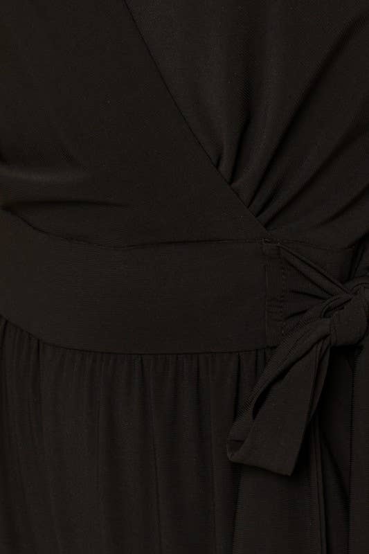 Babs Sleeveless Surplice Tie Pants Jumpsuit