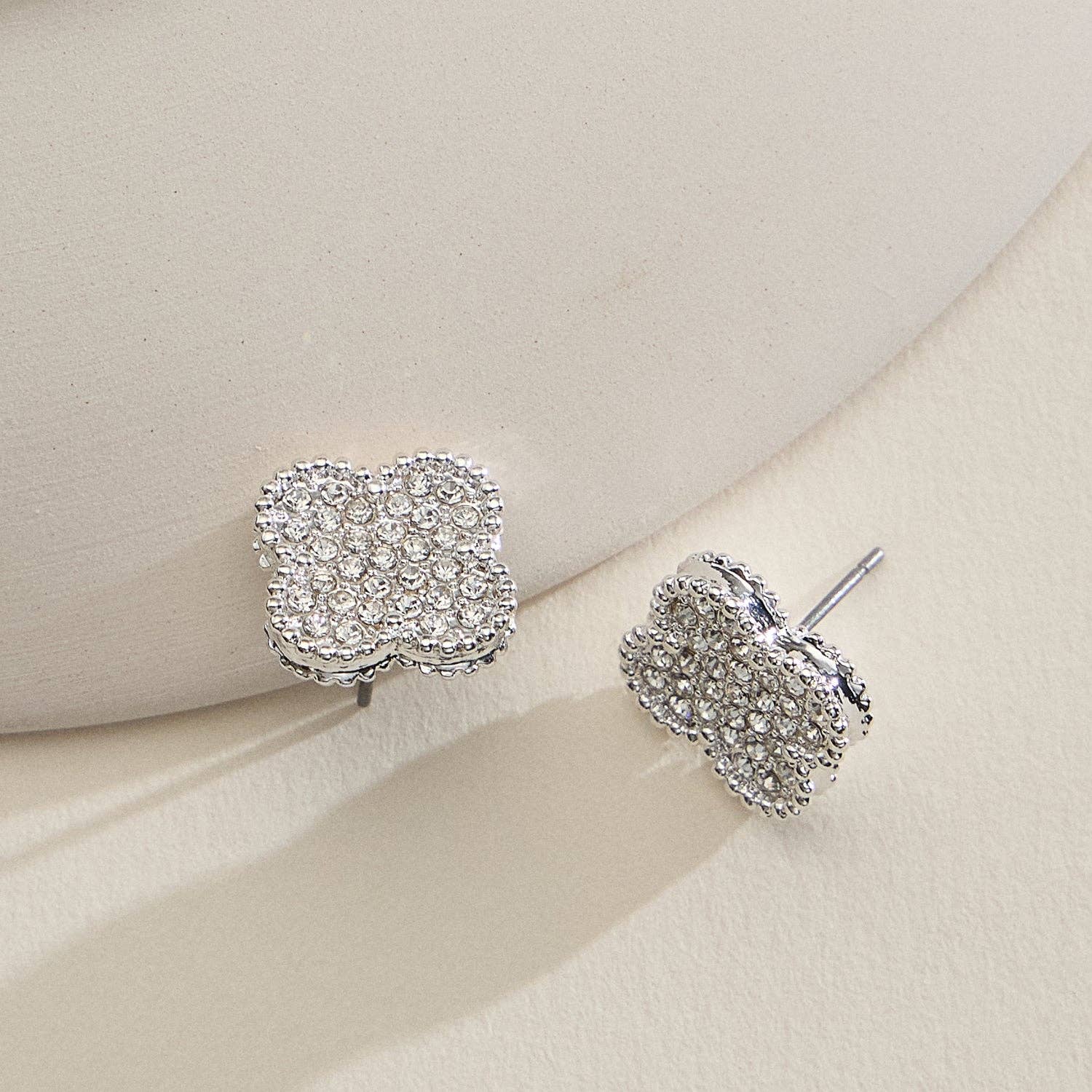 Gia Pavé Crystal Stud Earrings (2 Colors!)