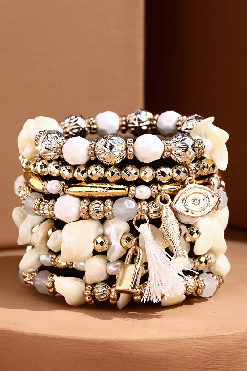 Horris Stretch Bracelet with Decorative Accents