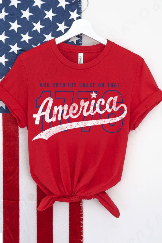 America Red Graphic Tee Shirt