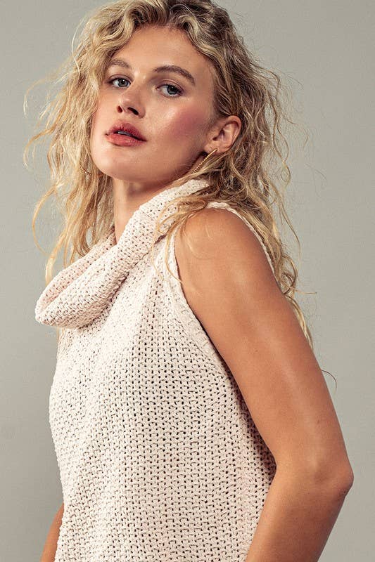 Hicks Cowl Neck Crochet Top