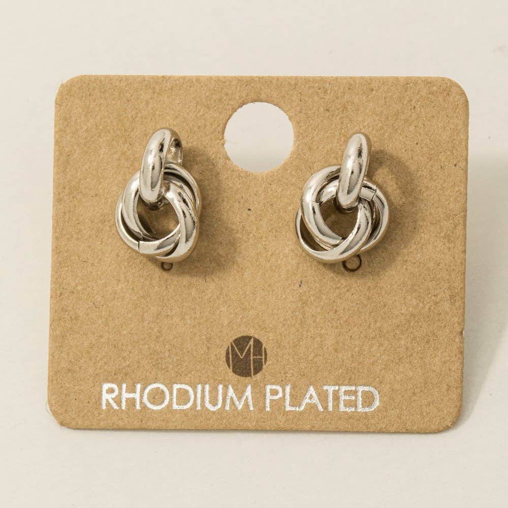 Abigail Metallic Knot Stud Earrings (2 Colors!)